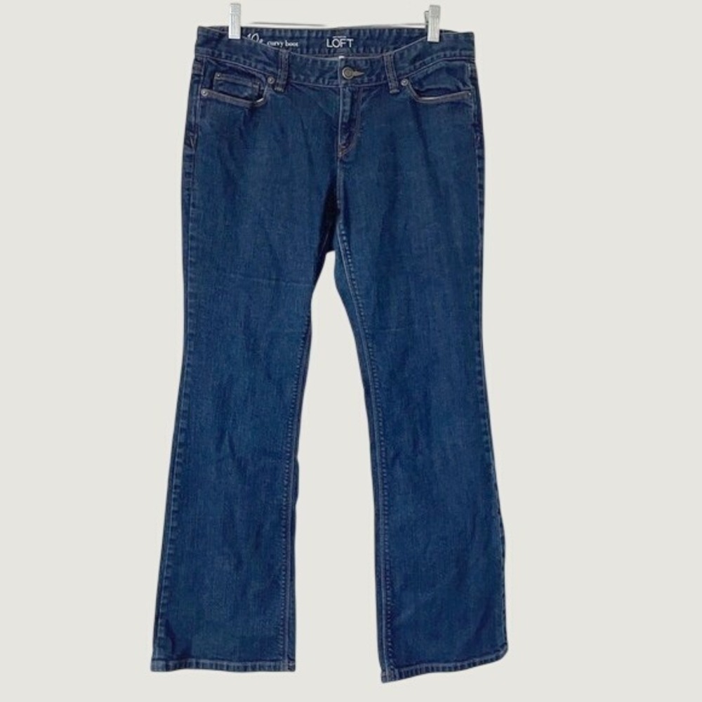 LOFT Women's Bootcut Blue Denim Jeans Western Casual Events Party Sz 10 Petite